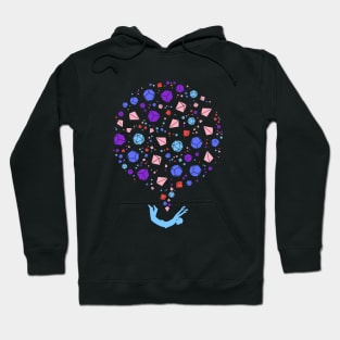 Polyhedral Dice Collector Space Hoodie